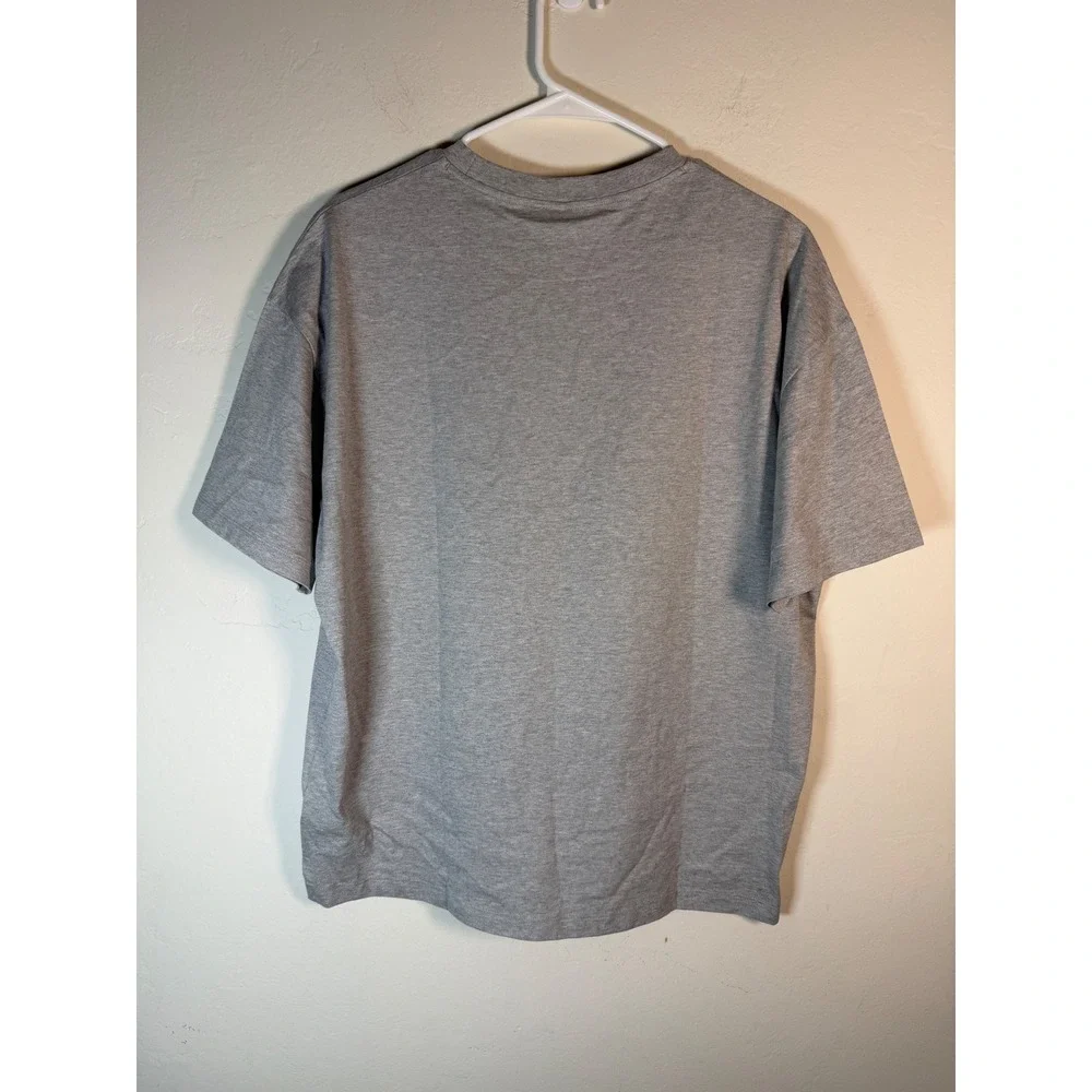 NINETY PERCENT Oversized Grey Marl Organic Cotton T Shirt Size S - Picture 3 of 8